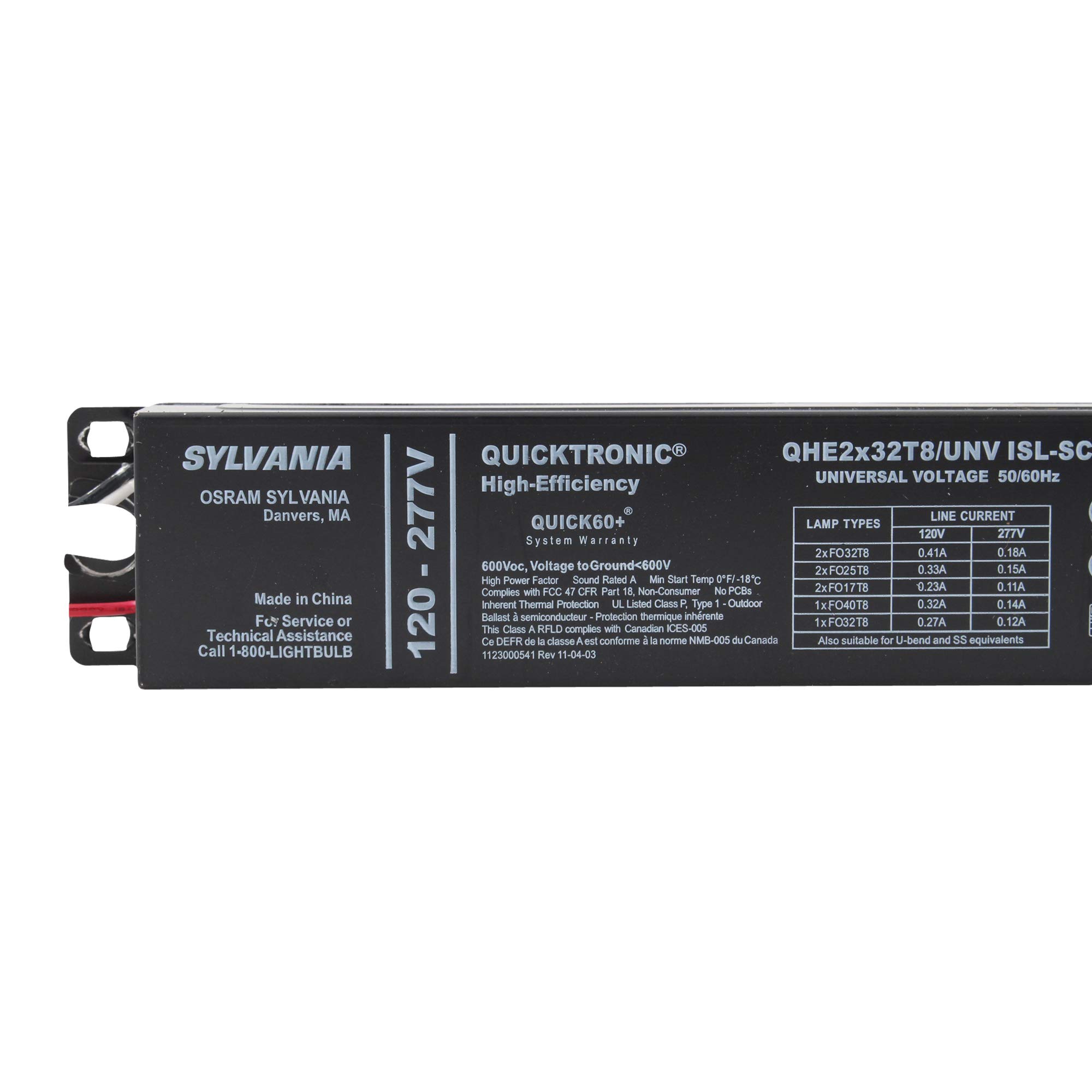 Sylvania 51476 - QHE 2x54T5HO/UNV PSN-HT (NL) T5 Fluorescent Ballast