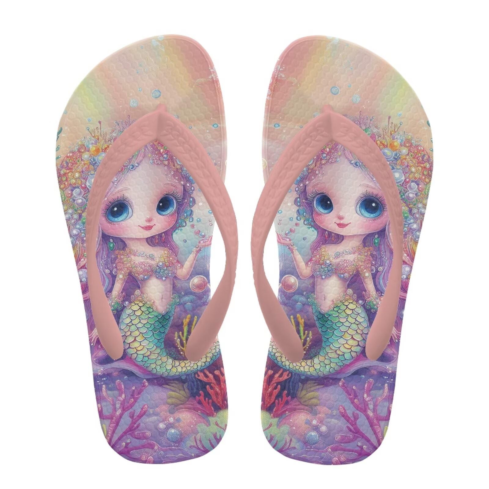 Flip-Flops für Mädchen, bequeme Zehentrenner mit rutschfester EVA-Sohle, Fußgewölbeunterstützung, zum Hineinschlüpfen