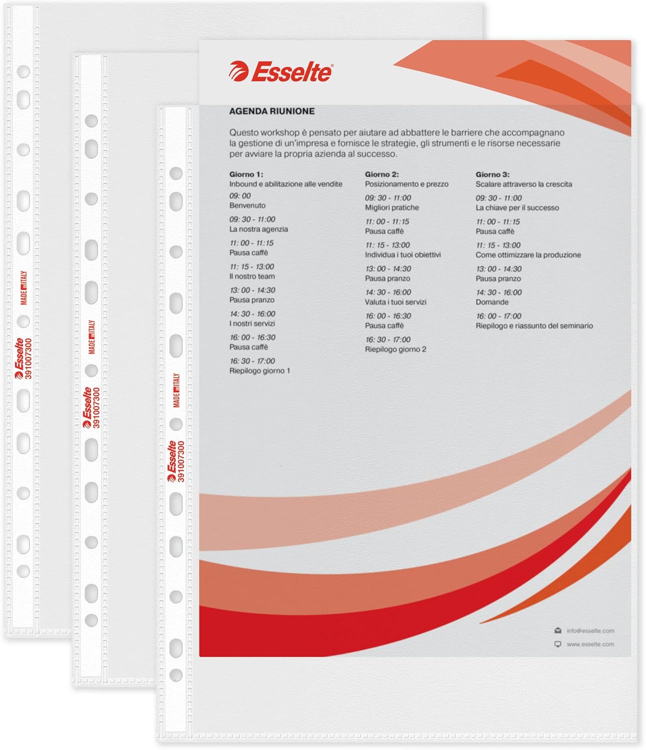 Esselte 391007300 Envelope A Perforation, Transparent