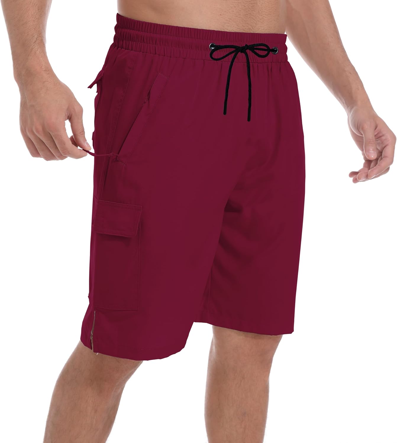 Men's Swim Trunks Quick Dry Board Shorts with Zipper Pockets Beach Shorts Bathing Suits for Men - No Mesh Liner