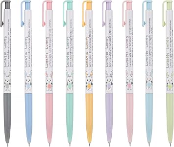 ZeeSOON Xeno Lunatic Lunny 0.38mm Slim Ball Point Pen Dozen Box 12 Pcs, Made in Korea (Yellow Green 12pcs)