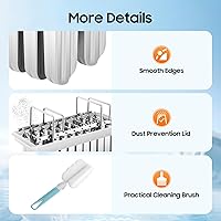 Vista 7 de Kit de moldes de paletas de hielo de acero inoxidable, moldes de acero inoxidable, soporte para palitos de helado de paletas de hielo + cepillo