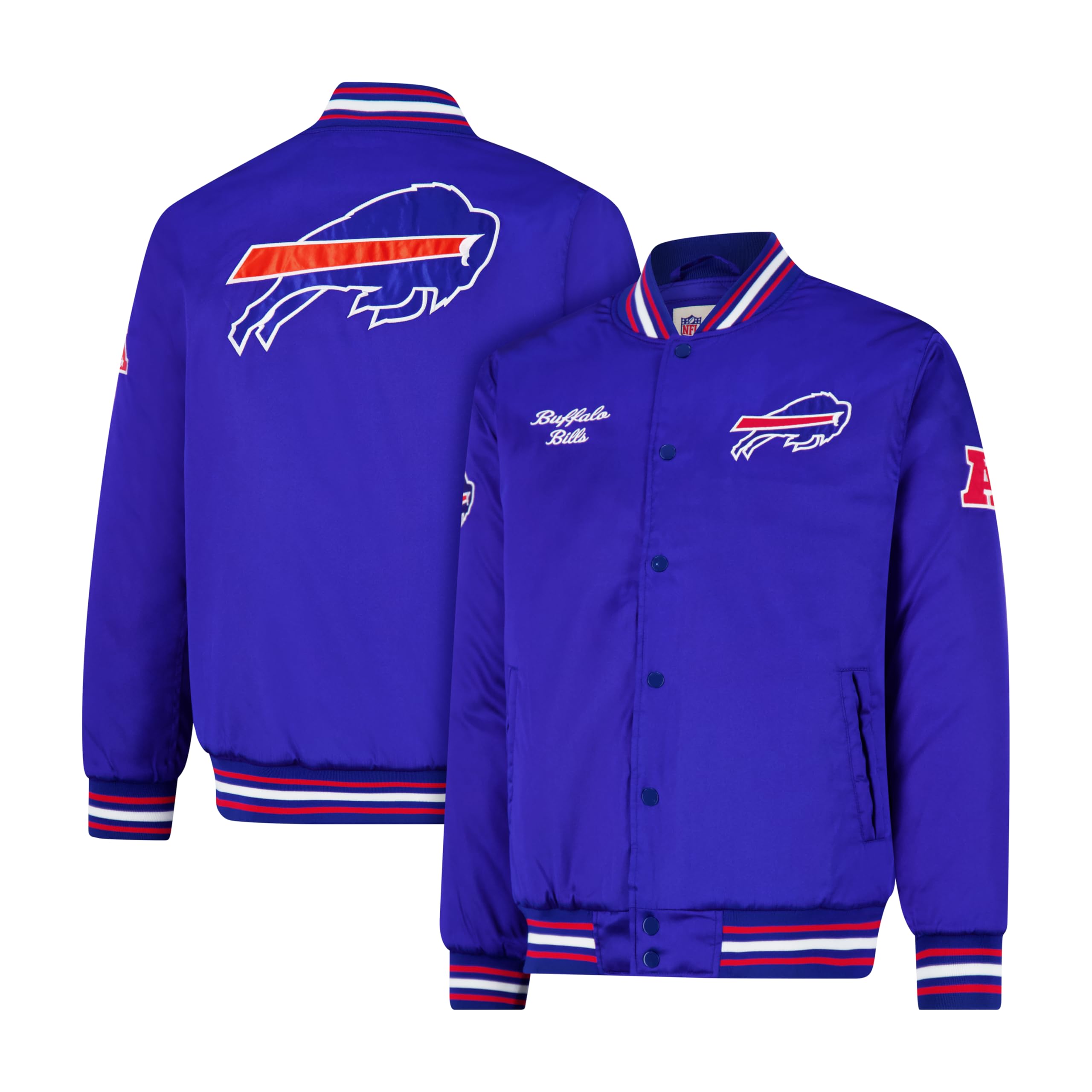 Ultra Game Mens NFL Official Supreme Satin Jacket