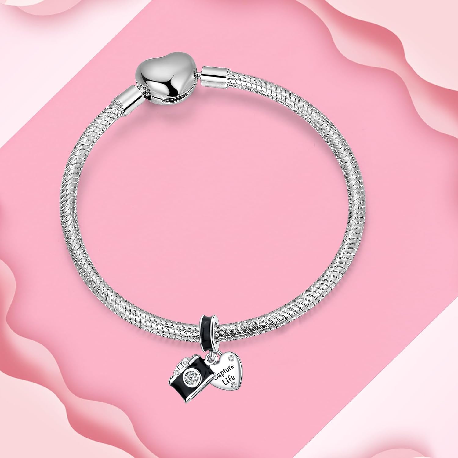 925 Sterling Silver Charm Fits Women's Charms Bracelet & Necklace Valentine's Day Mother's Day Jewelry Gifts for Women image 5