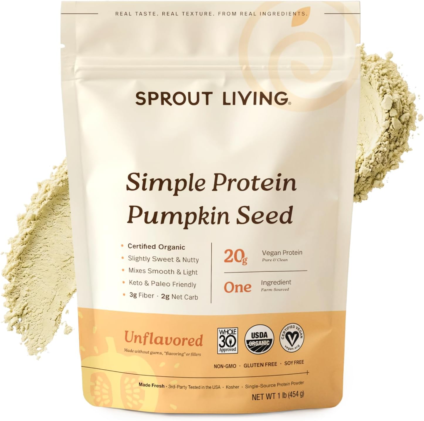 Sprout Living Simple Protein Pumpkin Seed Natural, 454 g
