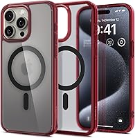 Vista 9 de Spigen Funda para iPhone 15 Pro Max, ultra híbrida MagFit [antiamarilleo] [compatible con Magsafe] - Transparente