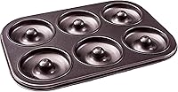 Vista 1 de Dohnuts - Molde para donas – Mini donas y bagel antiadherente premium de 6 tazas – para pasteles horneados caseros más saludables