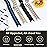 Feraco Magnetic Bracelet for Men Titanium Steel Magnetic Bracelet for Men with Double Row Magnets Adjustable (Black)
