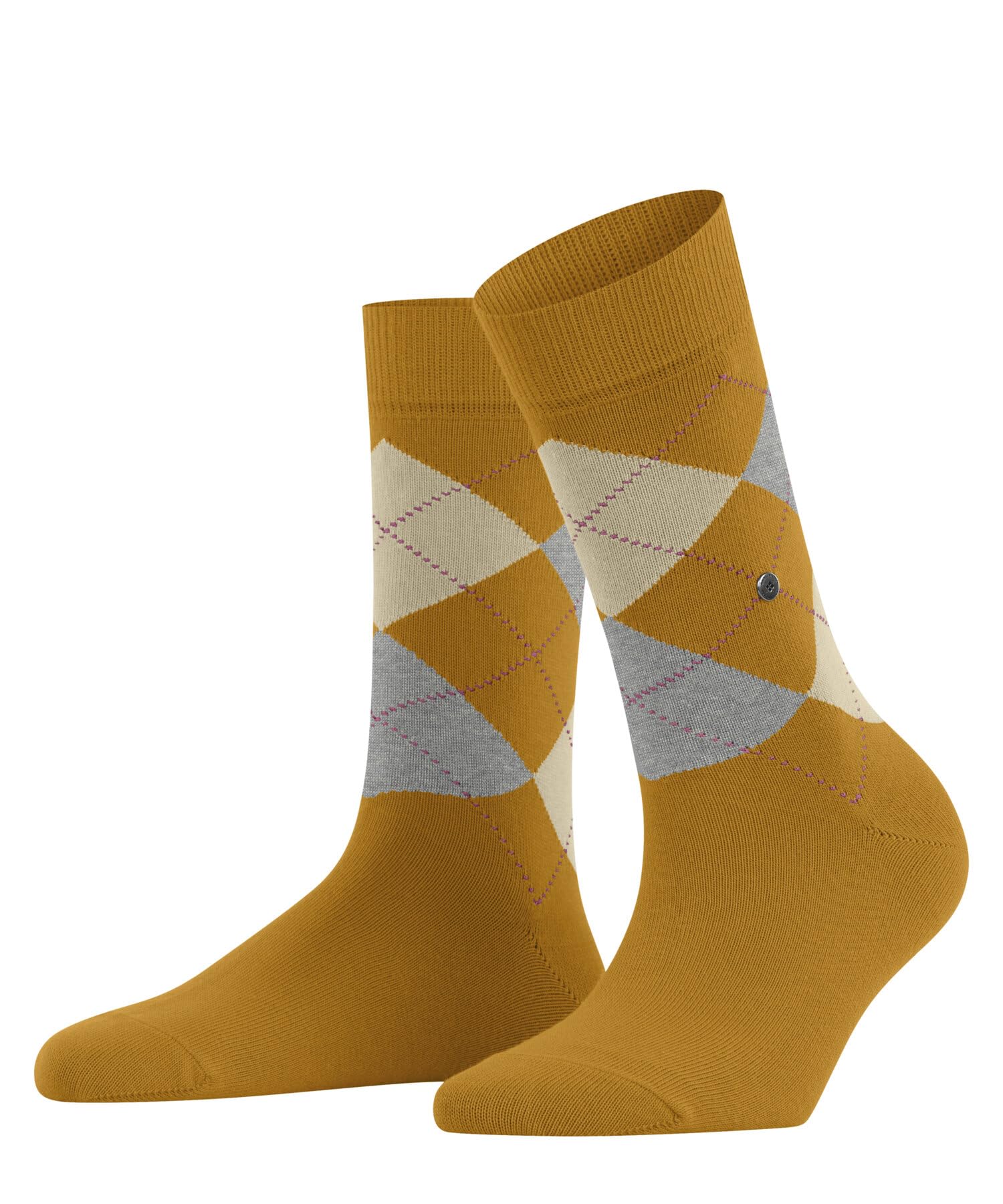 Burlington Women's Queen W So Cotton Patterned 1 Pair Socks, Yellow Dottergelb 1305-O, 3.5-7