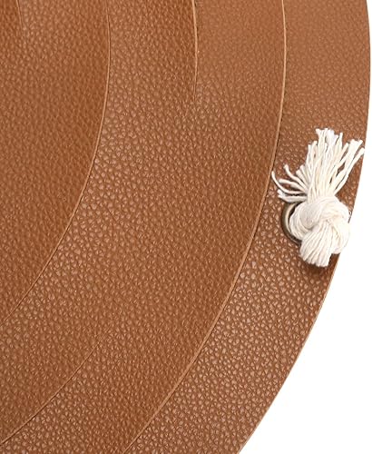 Miniatura 3 de Fydun Pu Leather Flower Pot Display Stand Succulent Hanging Basket Flower Pot Decoration L Brown Wide Range Of Uses (small brown)