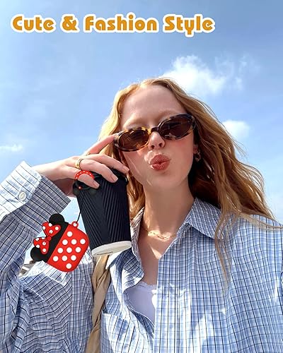 Miniatura 5 de Boaretiu - Funda para Airpods de 4 generación, con llavero para AirPods de 4 generación (2024), color rojo, lindo kawaii, divertido 3D, de silicona