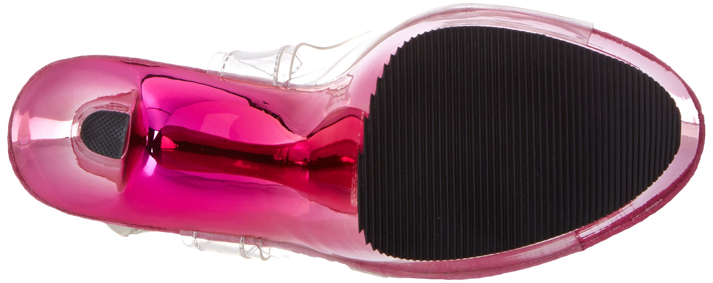 Pleaser Women's Sky-308 Clear Pink Platform Dress Sandal With Ankle Strap - Size 8 M US - View #12