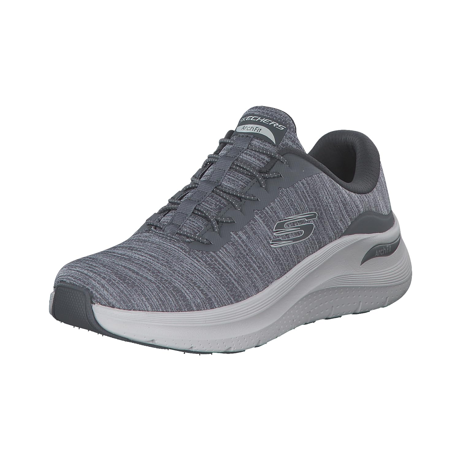 Skechers Men's Arch Fit 2.0 Upperhand Slip-On Sneakers, Charcoal Mesh/Synthetic, 6.5 UK