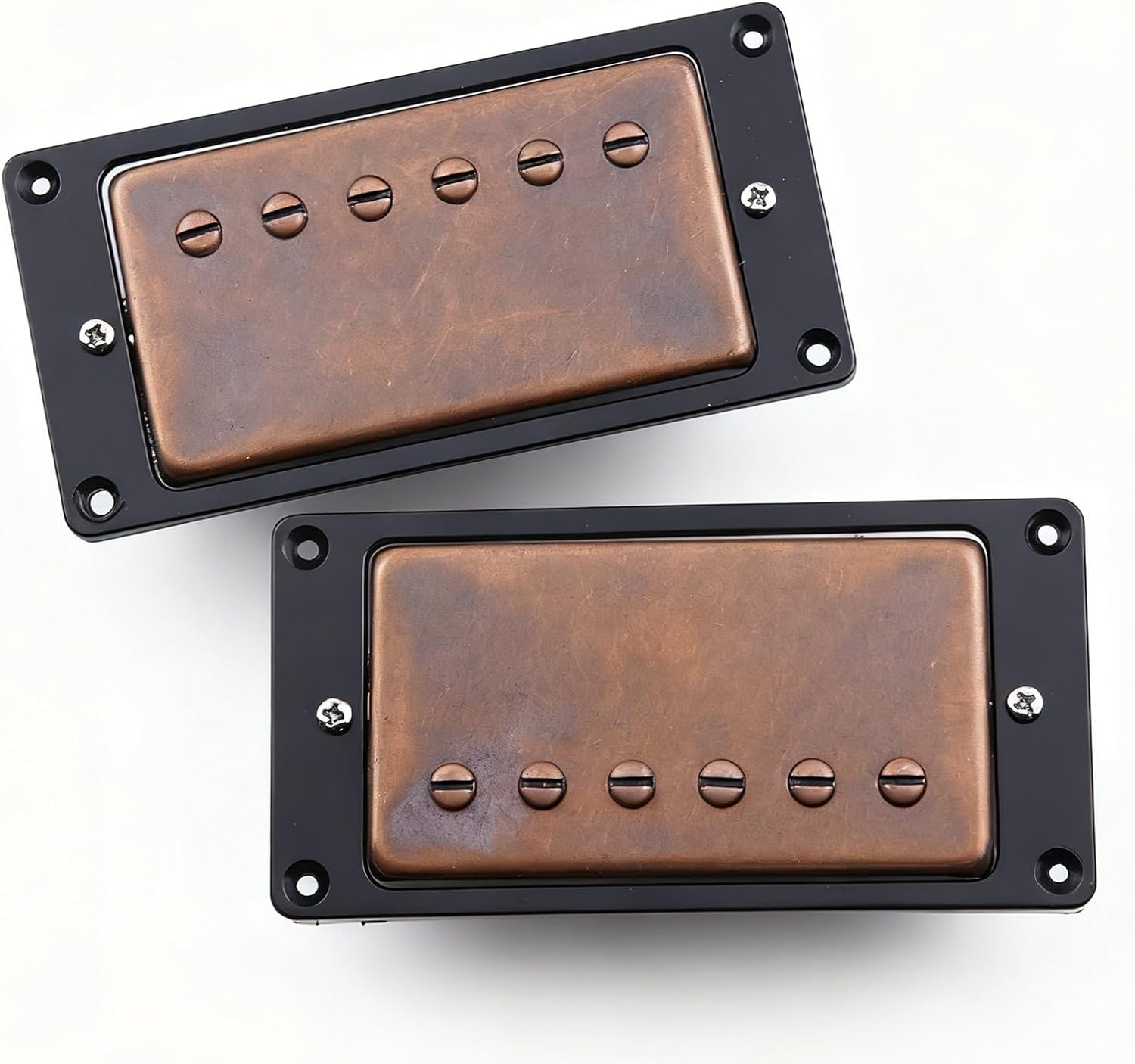 LP 57 Classic 57+ Alnico 2 Bridge+Neck Guitar Humbucker PAF Pickups Braided Wire For Les Paul style Guitar Bronze (Bronze W/Braided Wire)