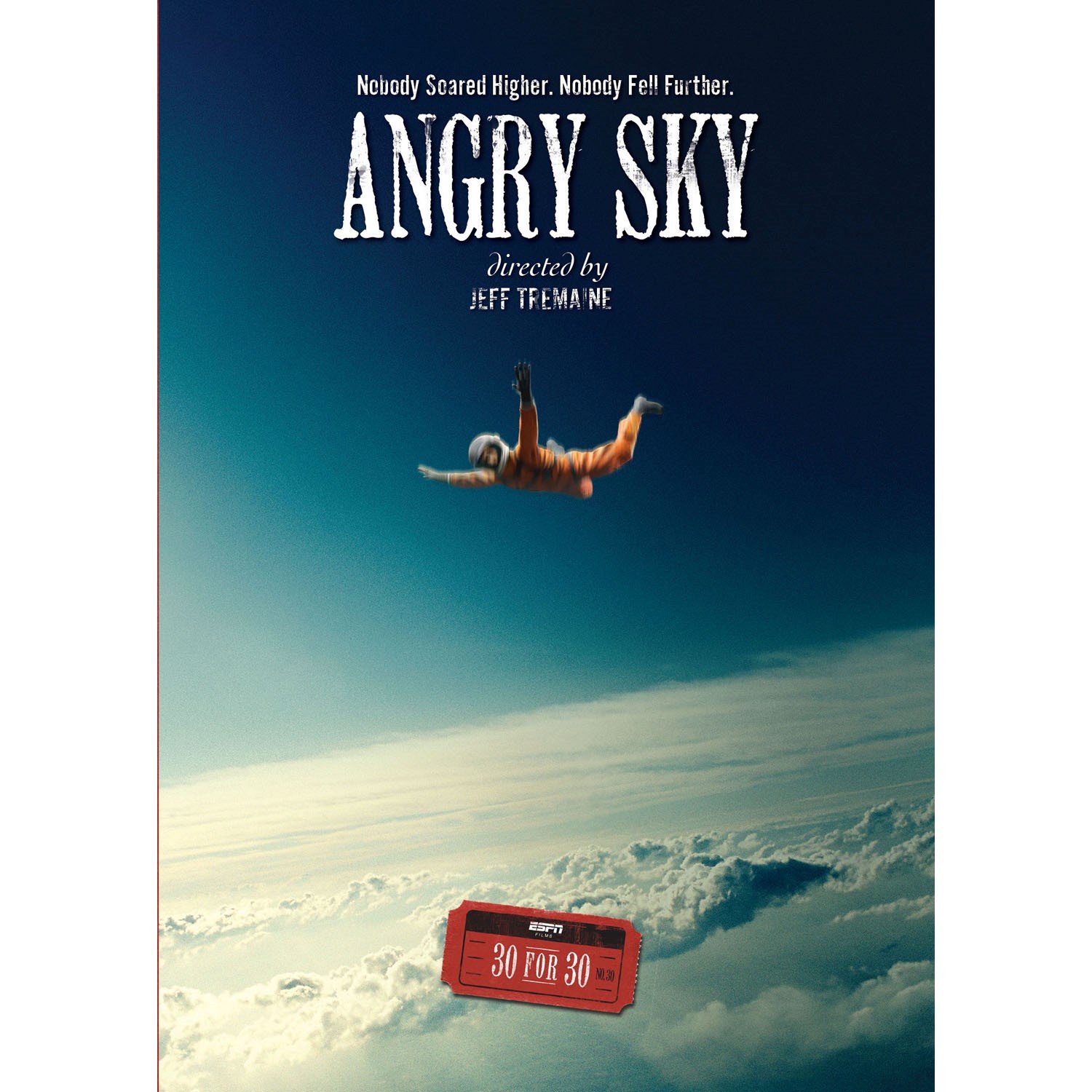 ESPN Films 30 for 30 Angry Sky DVD cinematográfico original con reportajes sobre paracaidismo