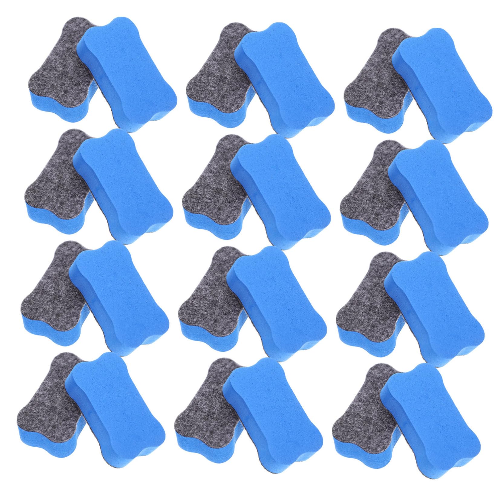 TOGEVAL Dry Erasers for Whiteboard 24pcs Eva Felt Bone-Shaped Erasers Safe for Boys and Girls
