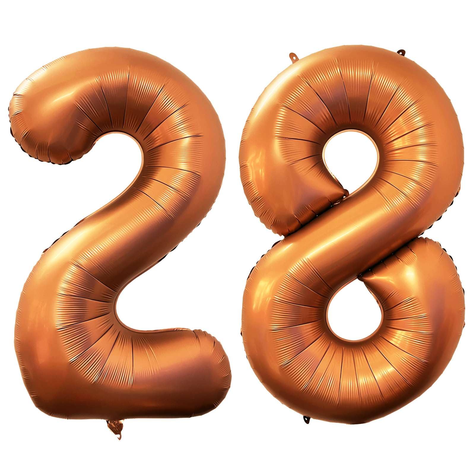 Orange 28 Number Balloons, 40 Inch Giant Number Balloons Foil Mylar Helium Orange Number 28 Balloons for 28th Birthday Party Supplies Anniversary
