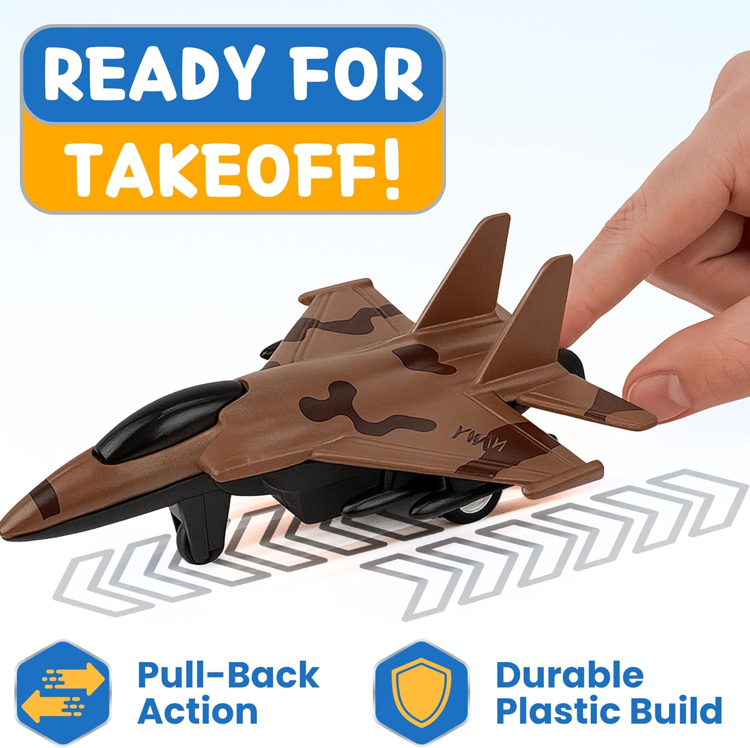 4 Pack: Diecast Fighter Jets Pullback Airplane Military Plane Toys Army Air Force Party Favors Kids Playset and Durable Die-cast Metal Miniature Aircraft Models for Imaginative Play