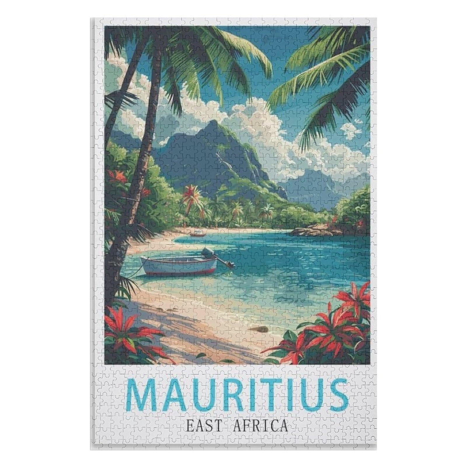 Adult Difficult Challenge Scenery, East Africa Mauritius,Adults 1000 Piece Jigsaw Puzzle- Christmas,75x50,wooden puzzle ,AA-1224 — image 1
