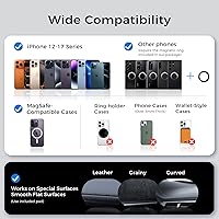 Vista 6 de NeverFall - Soporte de teléfono de coche para MagSafe [78+LBS Ultra Grip Potencia magnética de 2400 gf] Soporte de teléfono celular plegable