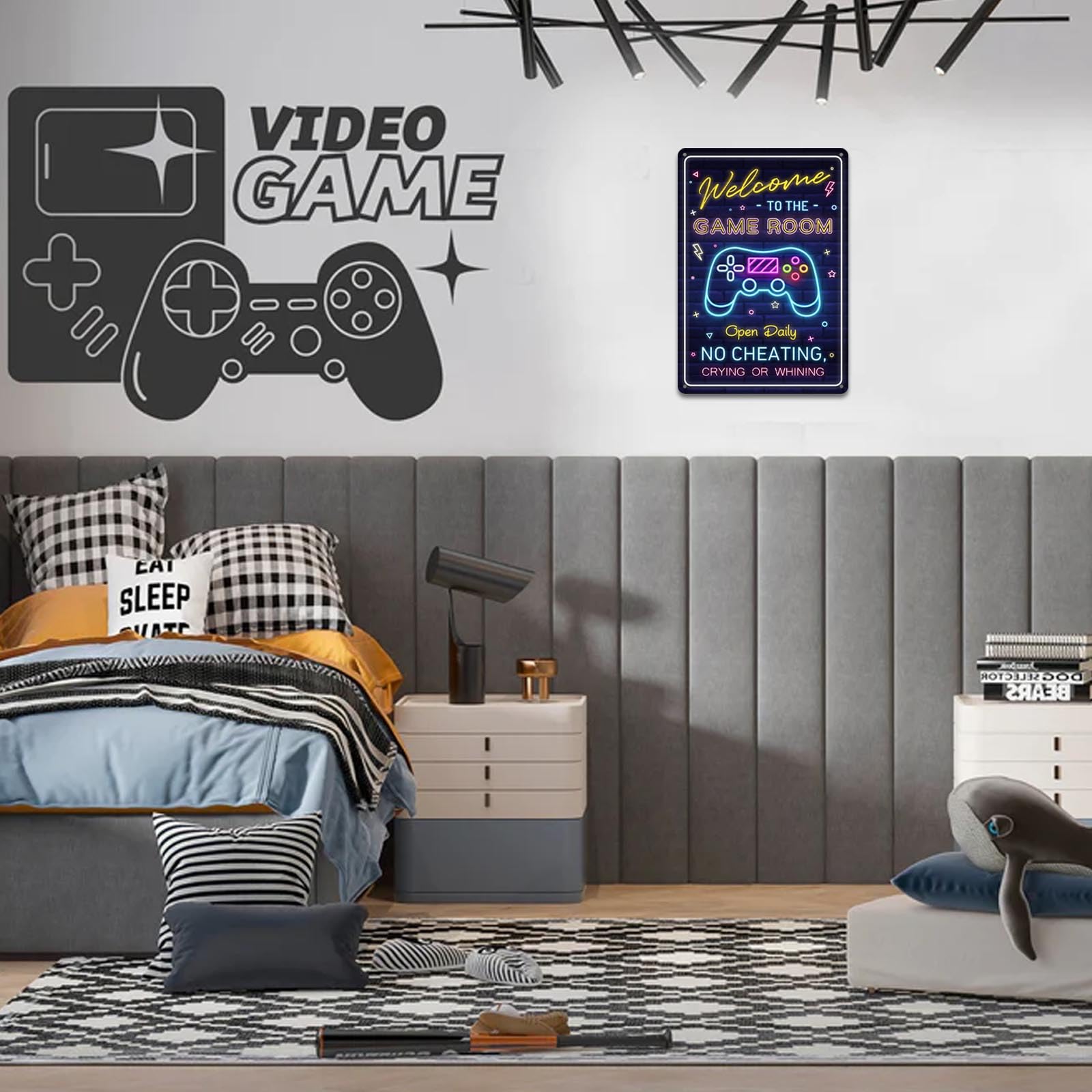 Cartello Con Scritta Welcome To The Game Room (lingua Italiana Non Garantita), Regalo Decorativo Per Ragazzi E Adolescenti, Accessori E Decorazioni Perfetti Per La Sala Giochi, 30,5 X 20,3 Cm (268