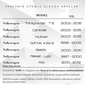 innovareauto VW T5,Golf 4, Passat ile uyumlu Orta Konsol Kolçak Alt Kapağı - SİYAH