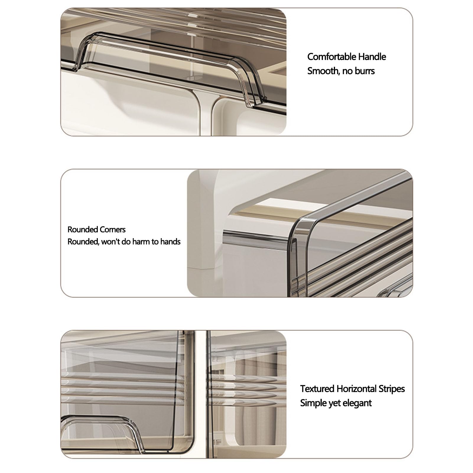 Organizer na Przybory do Makijażu Plastikowa Gablota na Kosmetyki z 4 Szufladami 4-poziomowe Przegródki 34 X 36,5 X 23,5 Cm do Toaletki Łazienka Sypialnia Przechowywanie Kosmetyków (kremowa
