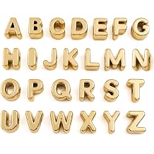 OVRUNS 26Pcs Large Letter Beads with Horizontal Hole Acrylic Alphabet Beads