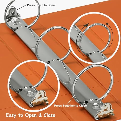 Vista 102 de COMIX Carpeta de 3 anillos de 1 pulgada con cubierta transparente, carpeta de vista de 1 pulgada con capacidad para 200 hojas de papel tamaño carta