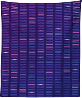 Lunarable Chemistry Tapestry, Interpretation of Genome Structure DNA Test Visualization Vertical Pattern, Fabric Wall Hanging Decor for Bedroom Living Room Dorm, 23" X 28", Pink Indigo Blue