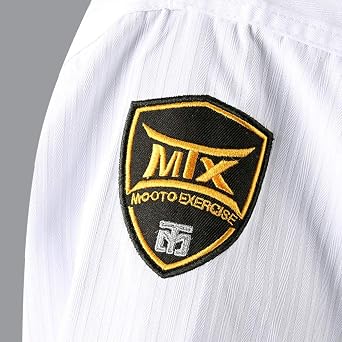 MOOTO Korea Taekwondo MTX S2 Uniform Black V-Neck Dobok MMA Martial arts Karate Basic Training WT Logo (200(Height: 200~209cm)(6.56~6.86ft))