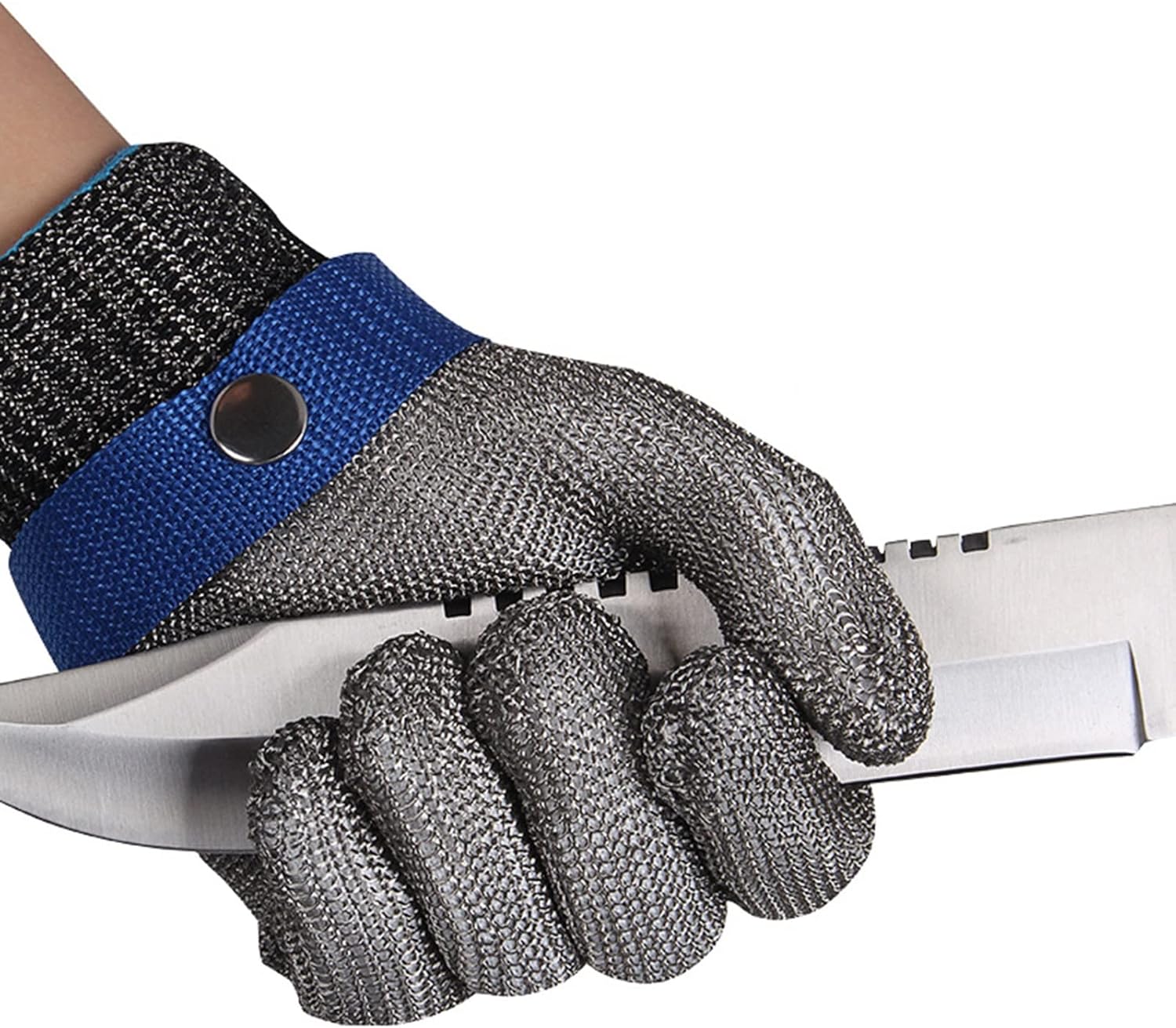 Cut Resistant Glove 316 Stainless Steel Cut Resistant Gloves, Food Grade Non-Slip Safety Work Gloves, Comfortable and Breathable (Size : 1pcs/M)