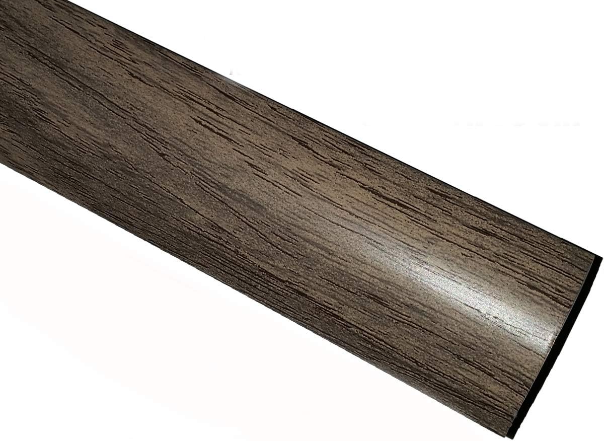 Laminated Threshold Strip Clip System 38mm x 90cm Multi-Height & Pivot Self Adhesive Easy Fit (Grey Oak)