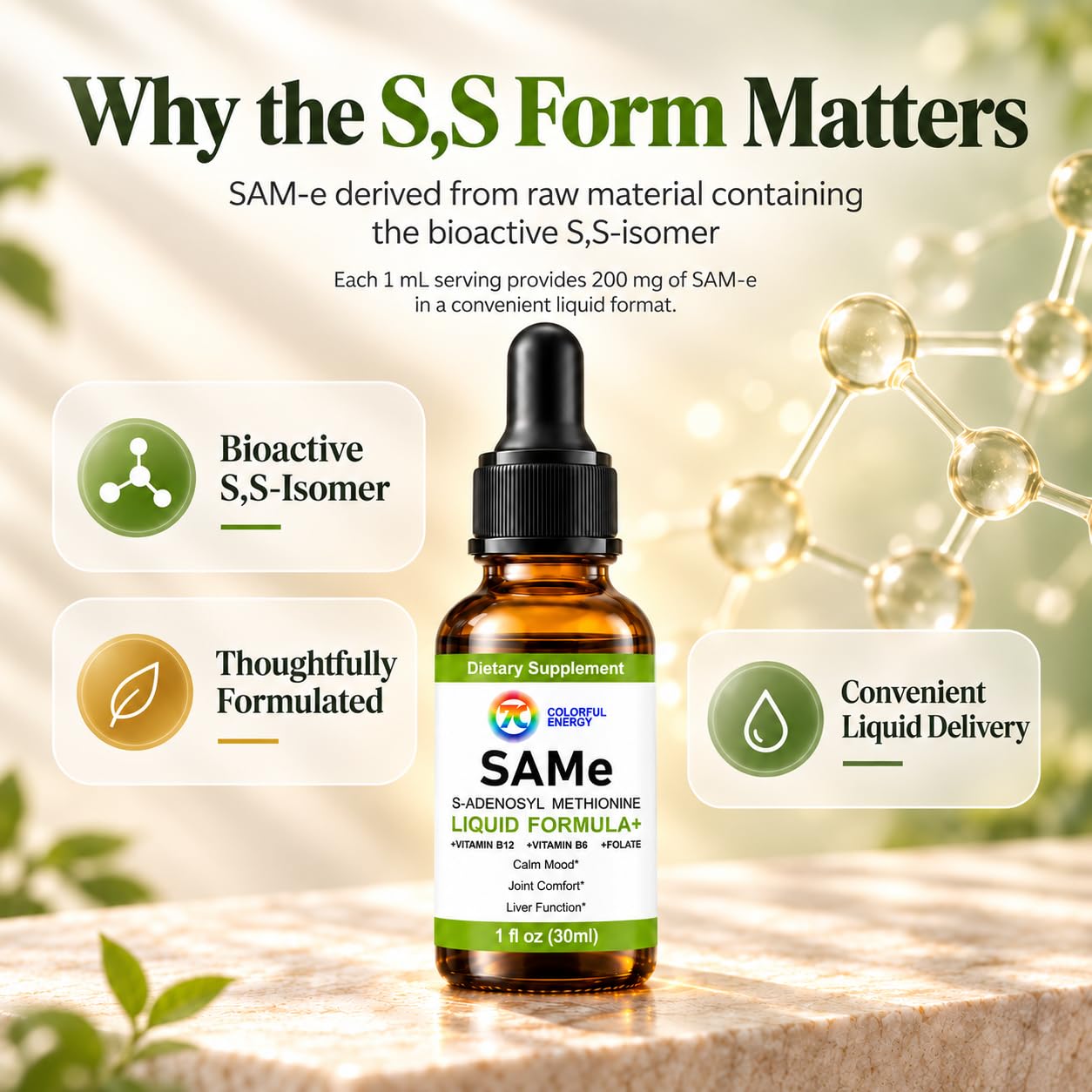 7c SAM-e Liquid Supplement, 200mg Per Serving, 1 Fl Oz, 30-Day Supply — Amazon image 3