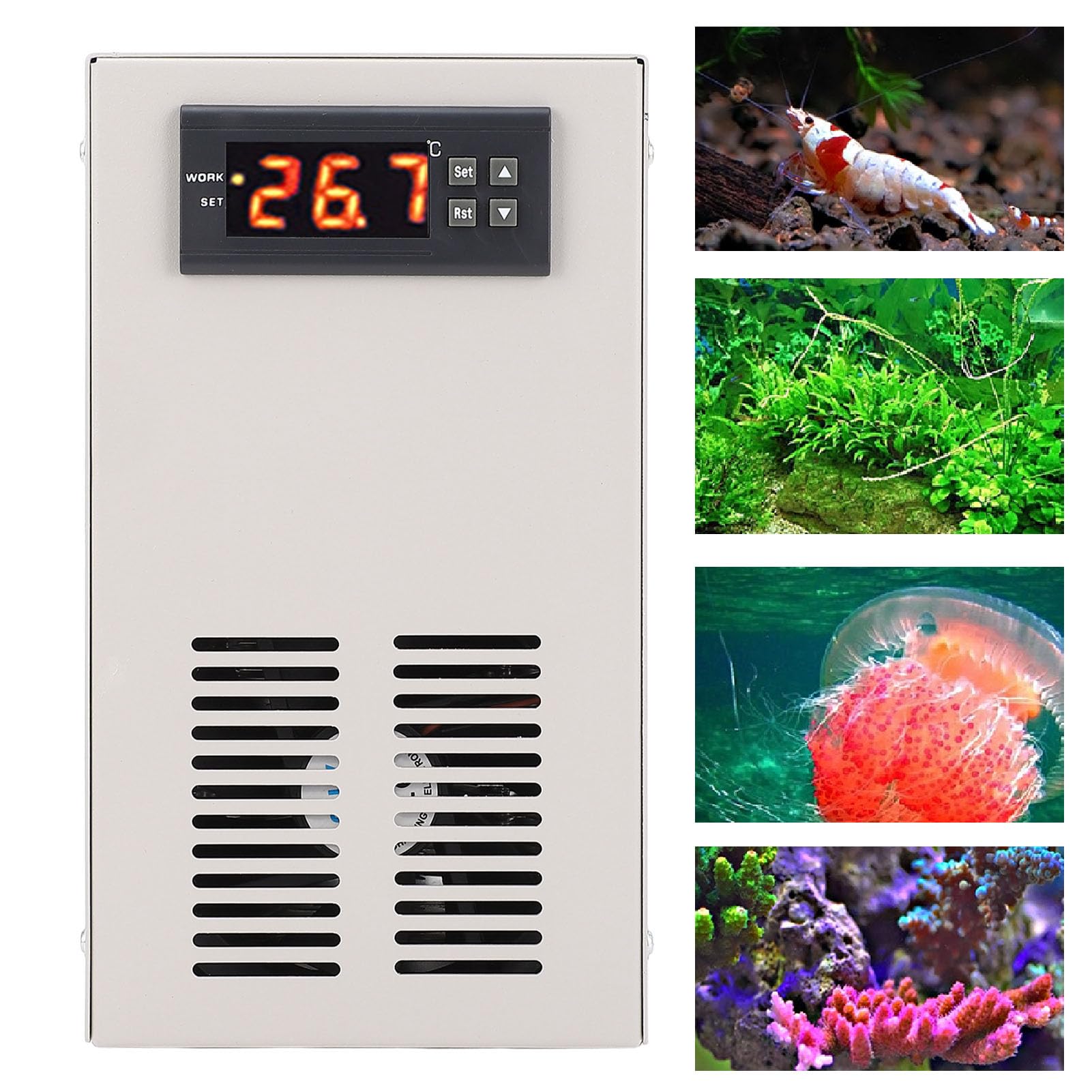 Amazon | 20L 水族館チラー、-55 ～ 120℃ スマート WiFi 水族館チラー