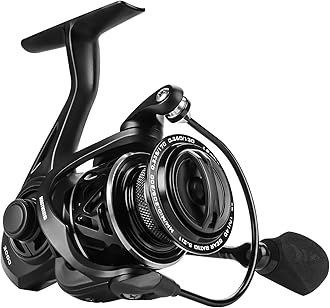 KastKing Zephyr Spinning Reels – 7+1/6+1 BB – Carbon Fiber Drag – Stainless Steel Shaft – Aluminum & CNC Spool – Black/Green/Orange – Sizes 500/1000 SFS – ICE Fishing Ready Reels!
