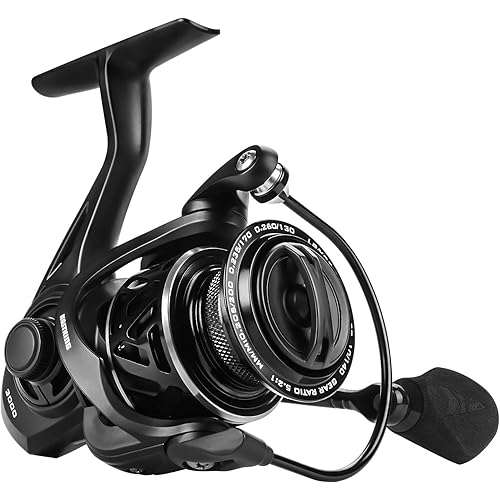 KastKing Zephyr Spinning Reels – 7+1/6+1 BB – Carbon Fiber Drag – Stainless Steel Shaft – Aluminum & CNC Spool – Black/Green/Orange – Sizes 500/1000 SFS – Ultralight to Heavy-Duty