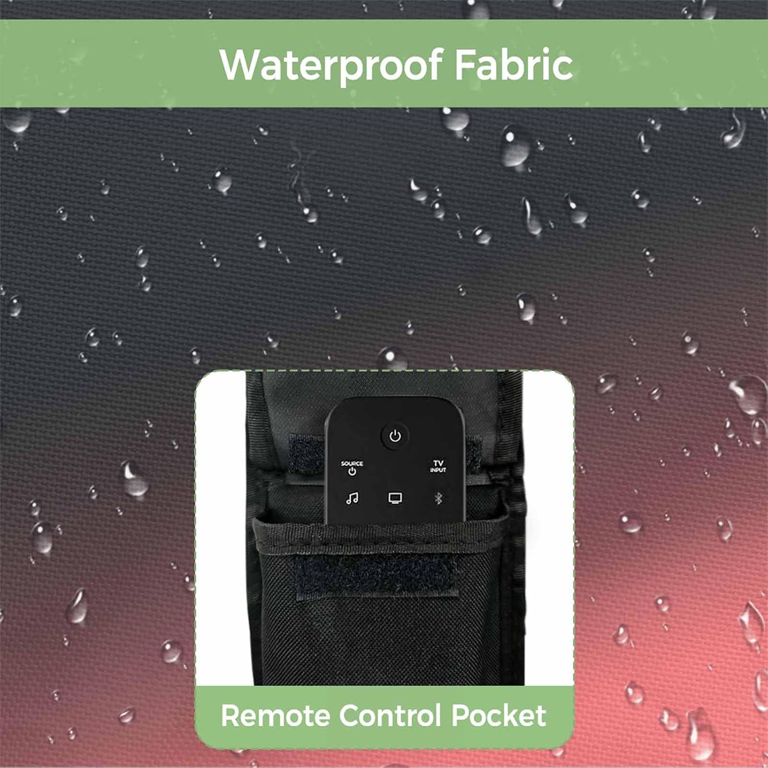 Outdoor TV Cover 65 Inch Gradient Color TV Enclosure Darkening Gray Pink TV Covers for Outside TV Display Screen Protector with Remote Control Pocket Home Decor