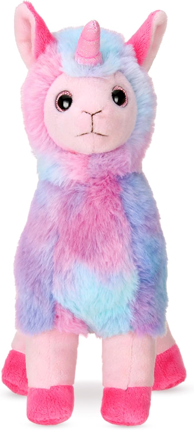 Bearington Lil’ Luna Llamacorn The Rainbow Llama Plush - 7 Inch Llama Stuffed Animal Plush Toy