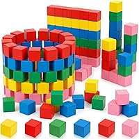 Vista 7 de Deekin 70 piezas de madera geométricas sólidas en 3D, bloques de madera a granel para enseñanza de manipulaciones de aula, bloque de forma primaria