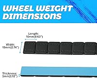 Vista 6 de EASYBERG Pesos adhesivos negros de 1/4 oz para ruedas, pesos de neumáticos para automóviles, camiones, SUV, motocicletas, automóviles a control
