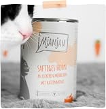 MjAMjAM - premium wet food for cats - Quetschie - juicy chicken with delicious carrots, pack of 6 (6 x 300 g), grain-free with extra meat - 6