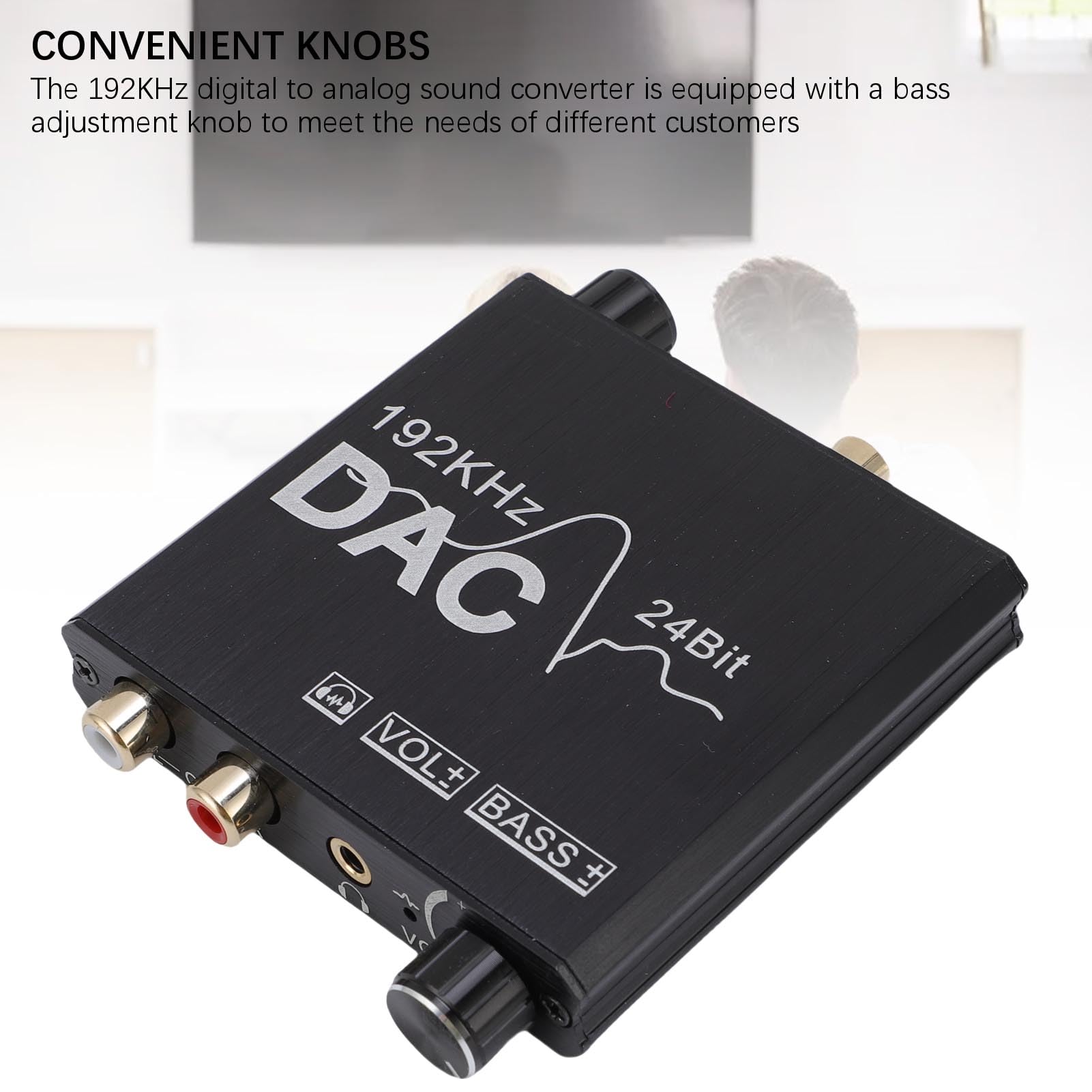 Generic Convertitore da Digitale Ad Analogico Volume Regolabile di qualità Professionale per Domestico 192KHz 24Bit USB Lega di Alluminio