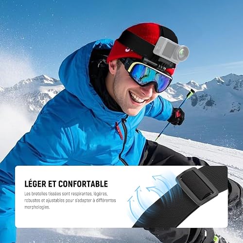 NEEWER Accessories Kit Compatible with GoPro Hero Insta360 DJI AKASO Action Camera, Quick Release Head Strap Mount, Chest Harness, Backpack Hat Clip Holder & 360° Wrist Strap for POV Recording, GP-75 - 2