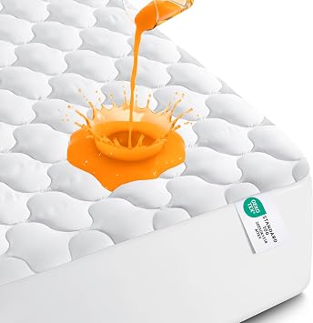 Utopia Bedding Waterproof Mattress Protector, Twin Mattress Pad, Quilted Fitted Cover Stretches up to 16 Inches Deep White