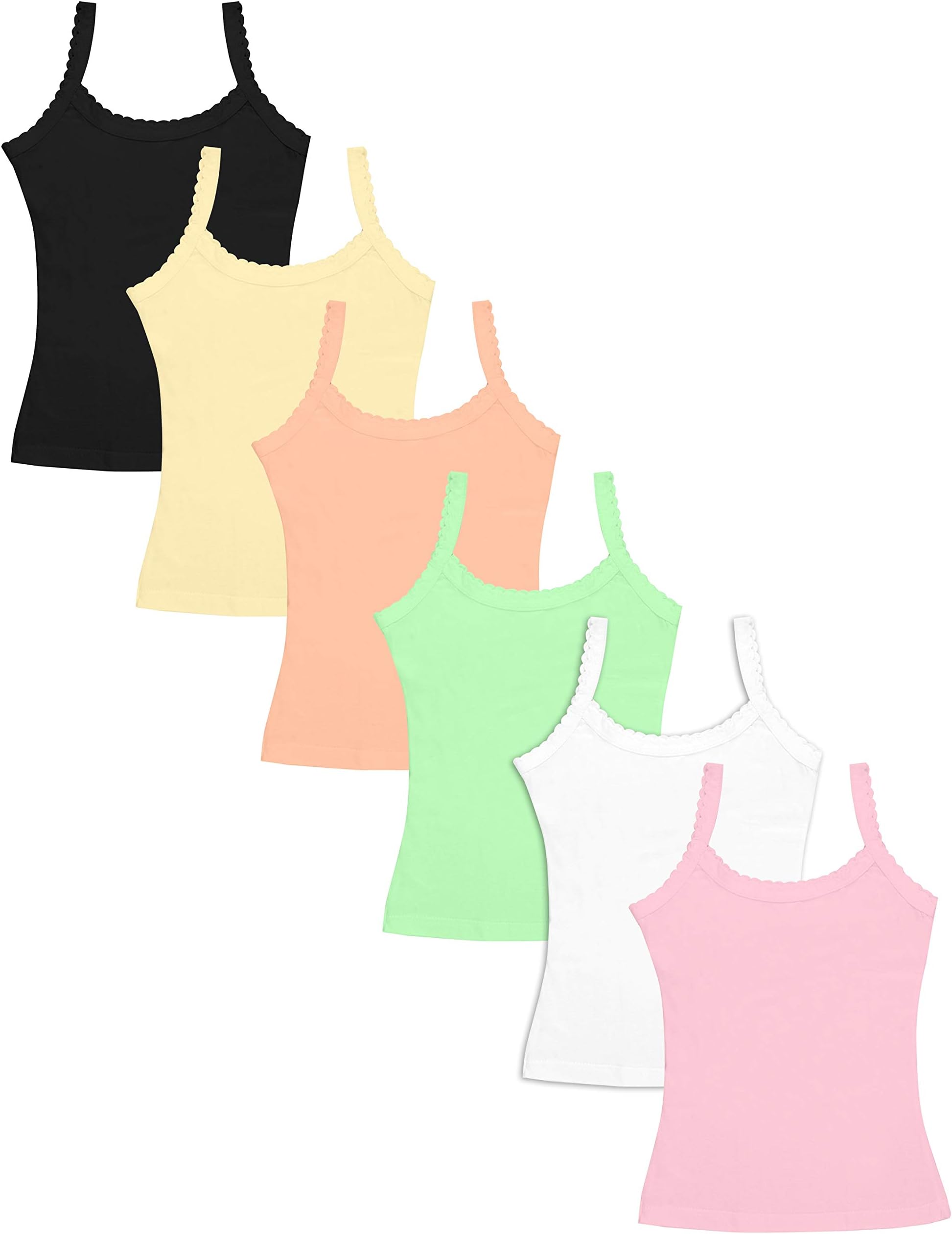 fasla Girl's Camisole Slip (Pack of 6)