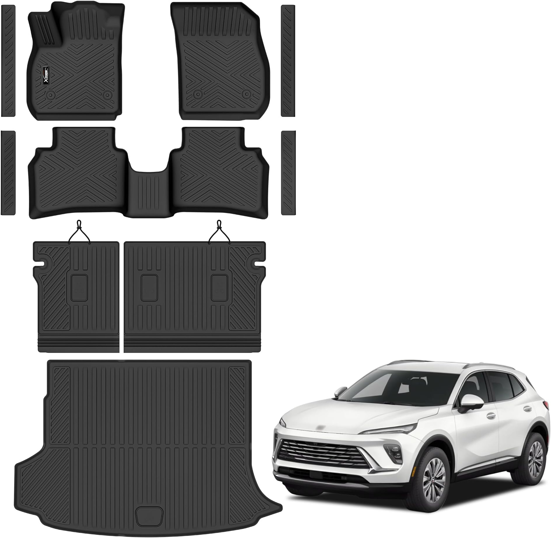 Floor Mats for 2021-2025 2026 Buick Envision with Cargo Liner All Weather TPE Protection Floor Liners Full Set with Trunk Mat for 2021 2022 2023 2024 2025 2026 Buick Envision Accessories
