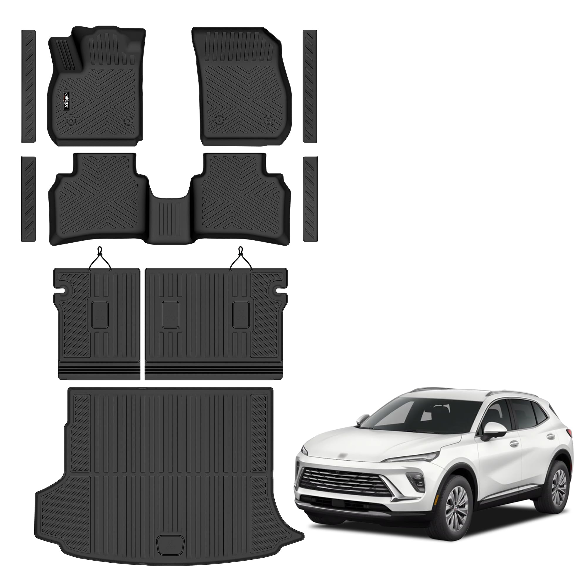 Floor Mats for 2021-2025 2026 Buick Envision with Cargo Liner All Weather TPE Protection Floor Liners Full Set with Trunk Mat for 2021 2022 2023 2024 2025 2026 Buick Envision Accessories