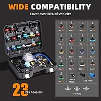 Vista 2 de FOUR UNCLES Probador de presión de radiador y refrigerante y kit de recarga al vacío - Probador de fugas y rellenador del sistema de refrigeración