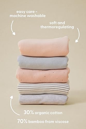 Miniatura 4 de MORI Bebé Niños y Niñas Paño de muselina prelavado 29.5 x 29.5 in en blanco  100% algodón transpirable unisex manta de recepción infantil  Regular